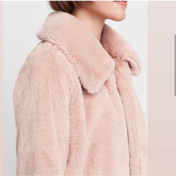 Express Pink Faux Fur Jacket Size M NWOT - Picture 6 of 15